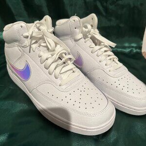 Women's Nike Court Vision Mid White Iridescent